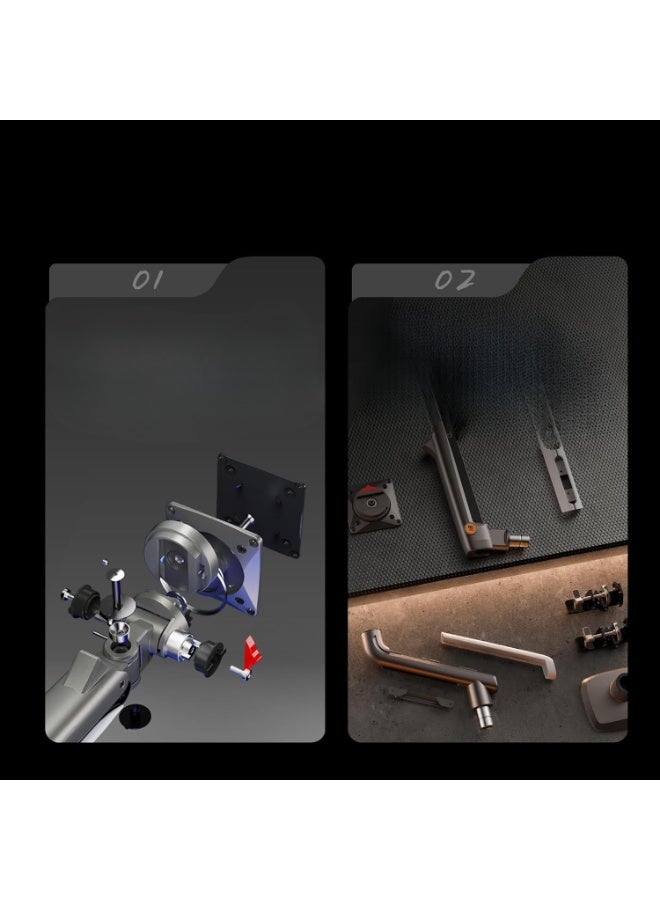 NB NORTH BAYOU NB ERGONOMIC Single Monitor Arm - Heavy Duty Load Capacity 2-18kg - Fits Displays Up To 50 Inches - VESA Compatible Gaming & Professional Use - Image 2