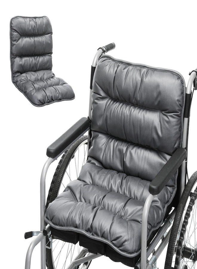 JFMkaer Wheelchair Cushion for Elderly, 17''x17'' Wheelchair Seat Cushion for Pressure Relief, Anti-Slip Seat and Back Support for Seniors Adults, Wheelchair Accessories for Seniors - Image 1