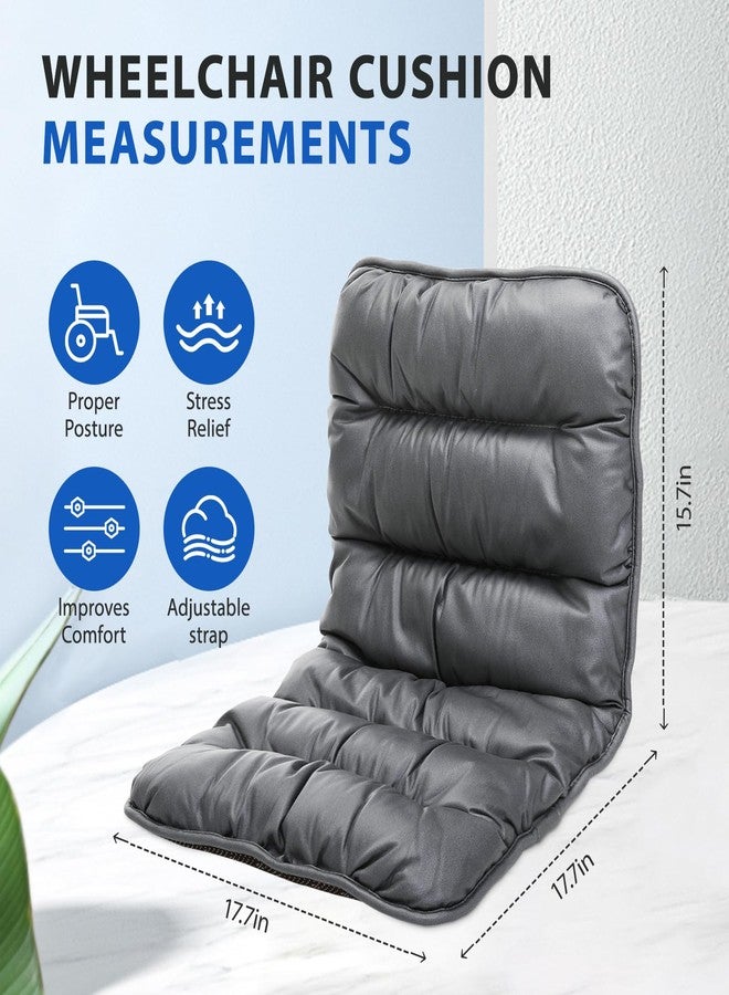JFMkaer Wheelchair Cushion for Elderly, 17''x17'' Wheelchair Seat Cushion for Pressure Relief, Anti-Slip Seat and Back Support for Seniors Adults, Wheelchair Accessories for Seniors - Image 4