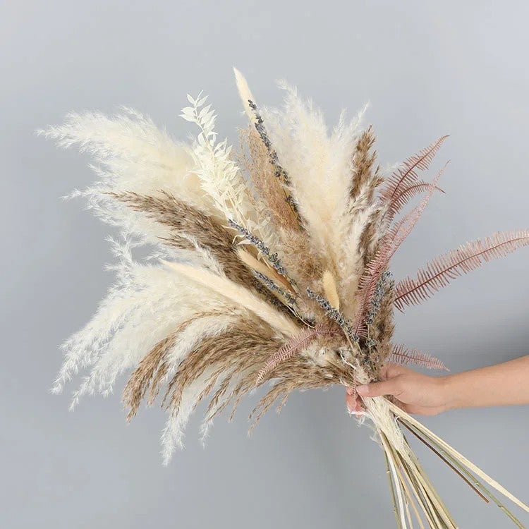 Bluejw Y-N042 Hot Selling Large & Mini Natural Dried Flowers Bouquet – Premium Dried Plants Wedding Home Decoration, Bridal Bouquet Arrangement for Rustic Chic Events - Image 3
