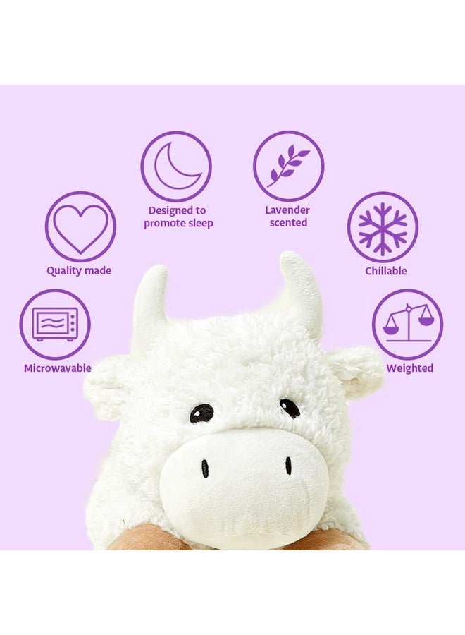 Warmies White Buffalo Warmies Cozy Plush Heatable Lavender Scented Stuffed Animal - Image 2