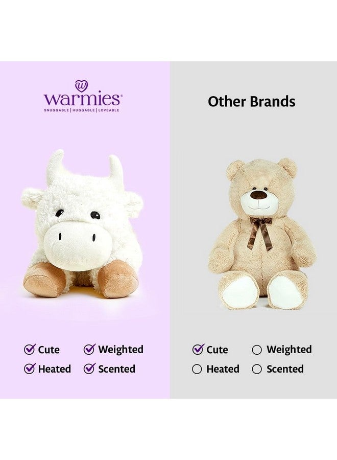 Warmies White Buffalo Warmies Cozy Plush Heatable Lavender Scented Stuffed Animal - Image 4