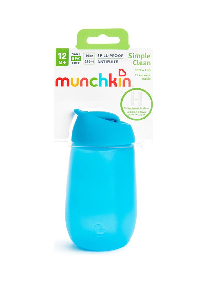 Munchkin Simple Clean Practice Cup With Straw 10 Oz 12+ Months Pack of 1 Blue - Image 2