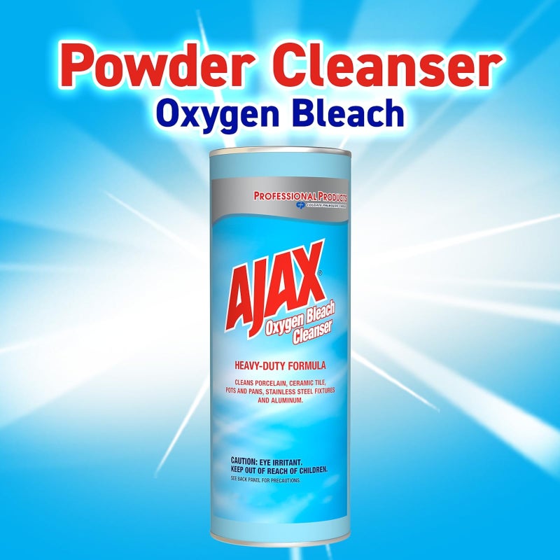 Ajax Professional Heavy Duty Oxygen Bleach Powder Cleanser 21 Oz (Pack of 2) bundled with Micro Fiber Cloth - Image 2