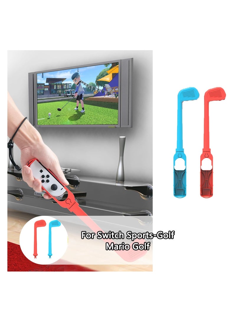 SYOSI Sports Accessories, 16 in 1 Bundle Pack for Nintendo Switch & Switch OLED with Tennis Rackets, Soccer Leg Straps & Golf Clubs, Sword Grip, Family Party Sports Pack Games Accessories Kit - Image 3