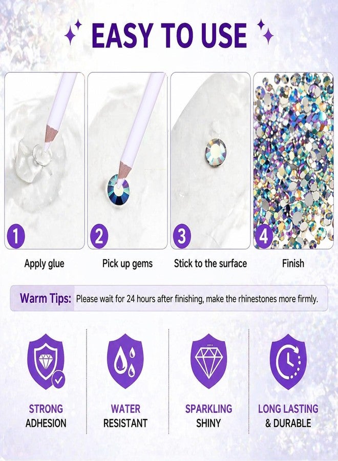 DUARIHA Bedazzling Kit 3mm Flatback Rhinestones，40 Colors Jelly Resin Gems for Nail Rhinestones, Shoes, Crafts, Makeup, Diamond Art & DIY - Image 5