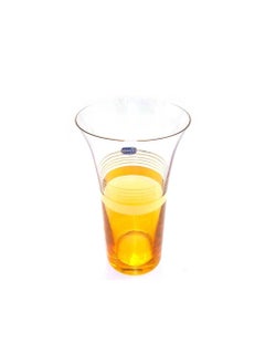 BOHEMIA B82507.Ma390 Gold-Plated Vase  25.5 Cm Size  Yellow Home Decor Dry And Orginal Flower Vase Home Office Decorating Vase Perfect For Gifting  - Image 1