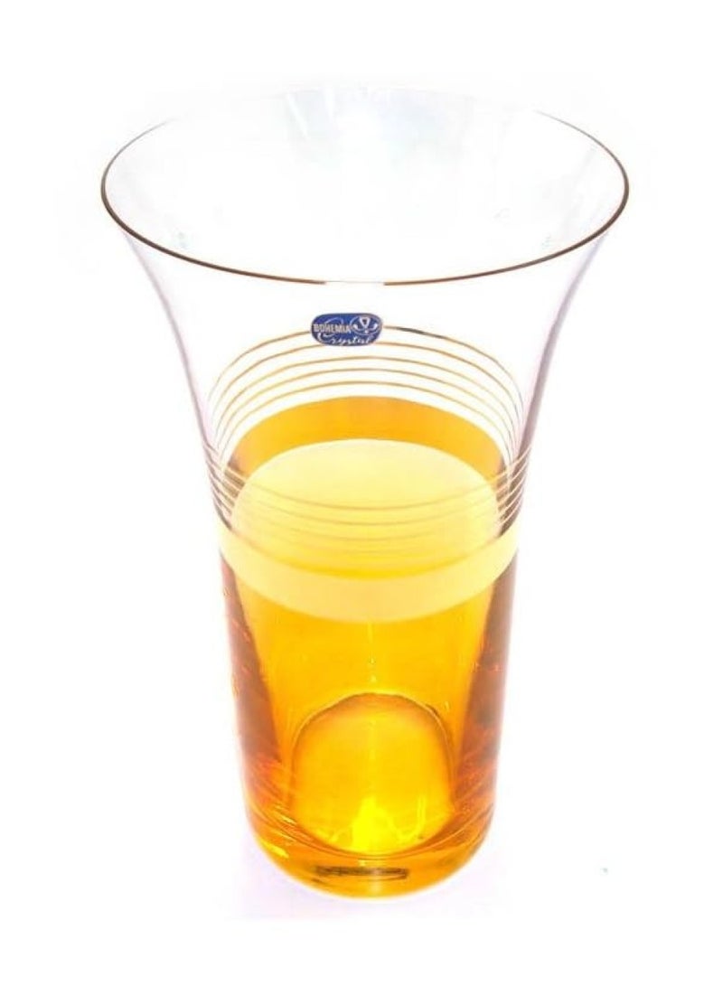 BOHEMIA B82507.Ma390 Gold-Plated Vase  25.5 Cm Size  Yellow Home Decor Dry And Orginal Flower Vase Home Office Decorating Vase Perfect For Gifting - Image 2