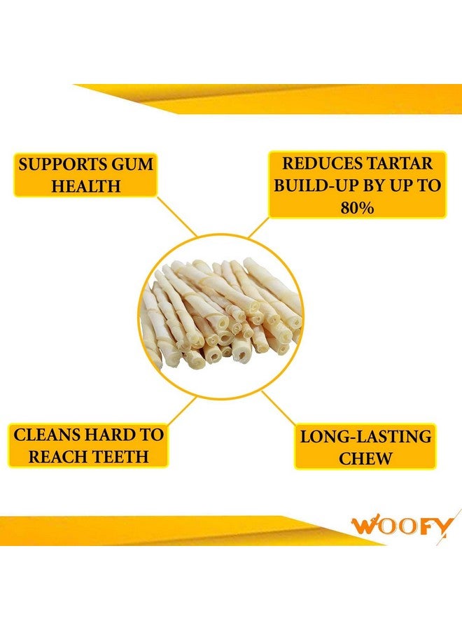 Generic Dog Chew White Twisted Rawhide Chew Sticks - Milk Flavour (250G Pack)  - Image 2