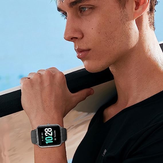 IIK COLLECTION Silicone 22mm Strap with Folding Magnetic Lock for Smart Watches|Compatible with Noise, Fireboltt, Boat, Amazfit, Samsung, Black - Image 5