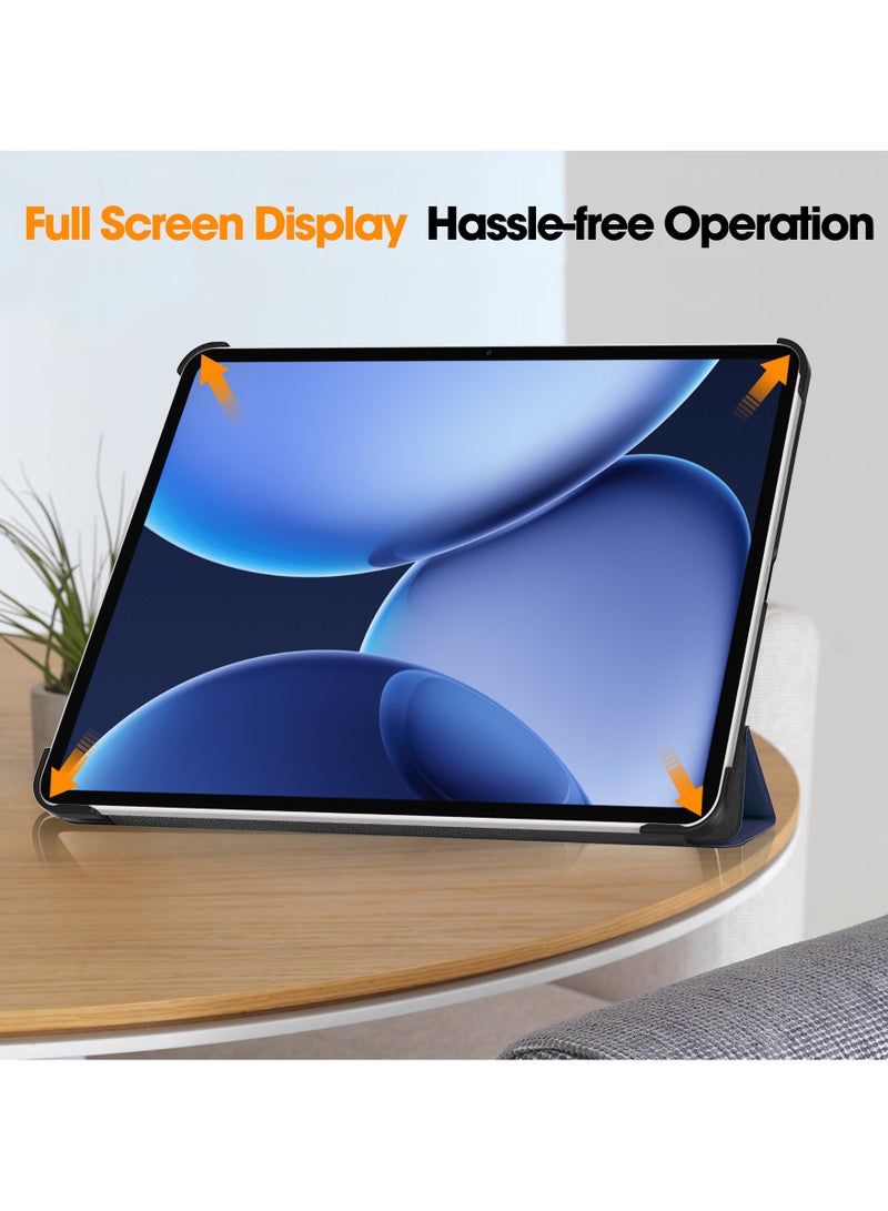 Case for OnePlus Pad 3/Pad 2 Pro 13.2inch 2025 Tri-Fold Smart Case Multi- Viewing Angles Stand Hard Shell Leather Smart Cover w/Auto Sleep/Wake/Slim Tablet Case Cover (Black) - Image 4