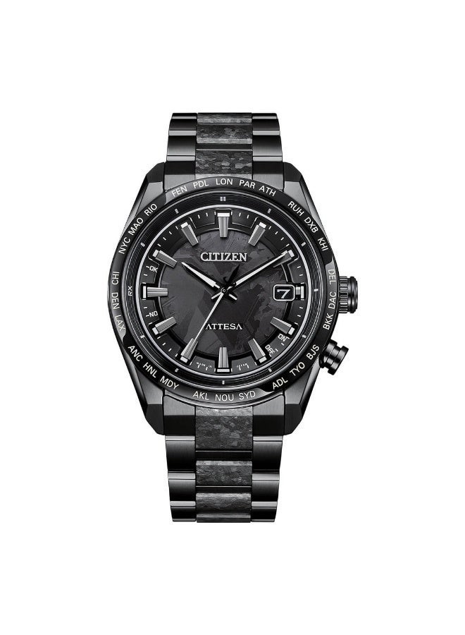 سيتيزن Limited Edition Attesa ACT Line/Black Titanium™ Series Eco-Drive Men’s Watch CB0285-63E, 40.6mm Black Dial, Super Titanium Case & Bracelet, World Time, Perpetual Calendar, 100 m WR - Image 2