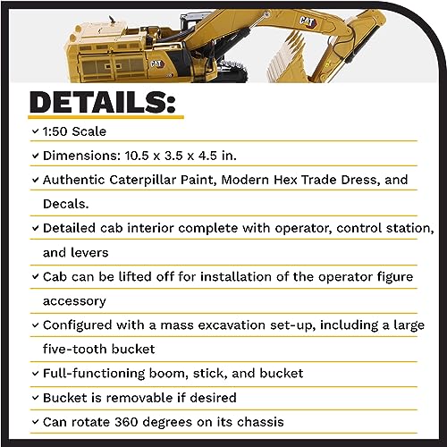 Diecast Masters 1/50 Caterpillar 395 Large Hydraulic Excavator 85959 - Image 4