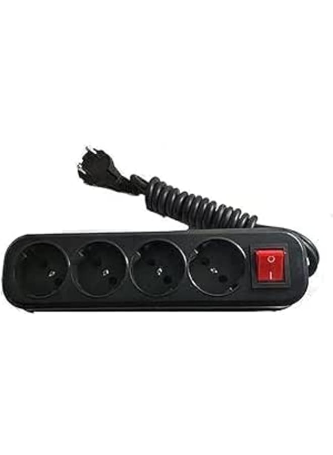 زيرو وصلة كهرباء صفرية 4 منافذ 3 أمتار - أسود - 2725614020210