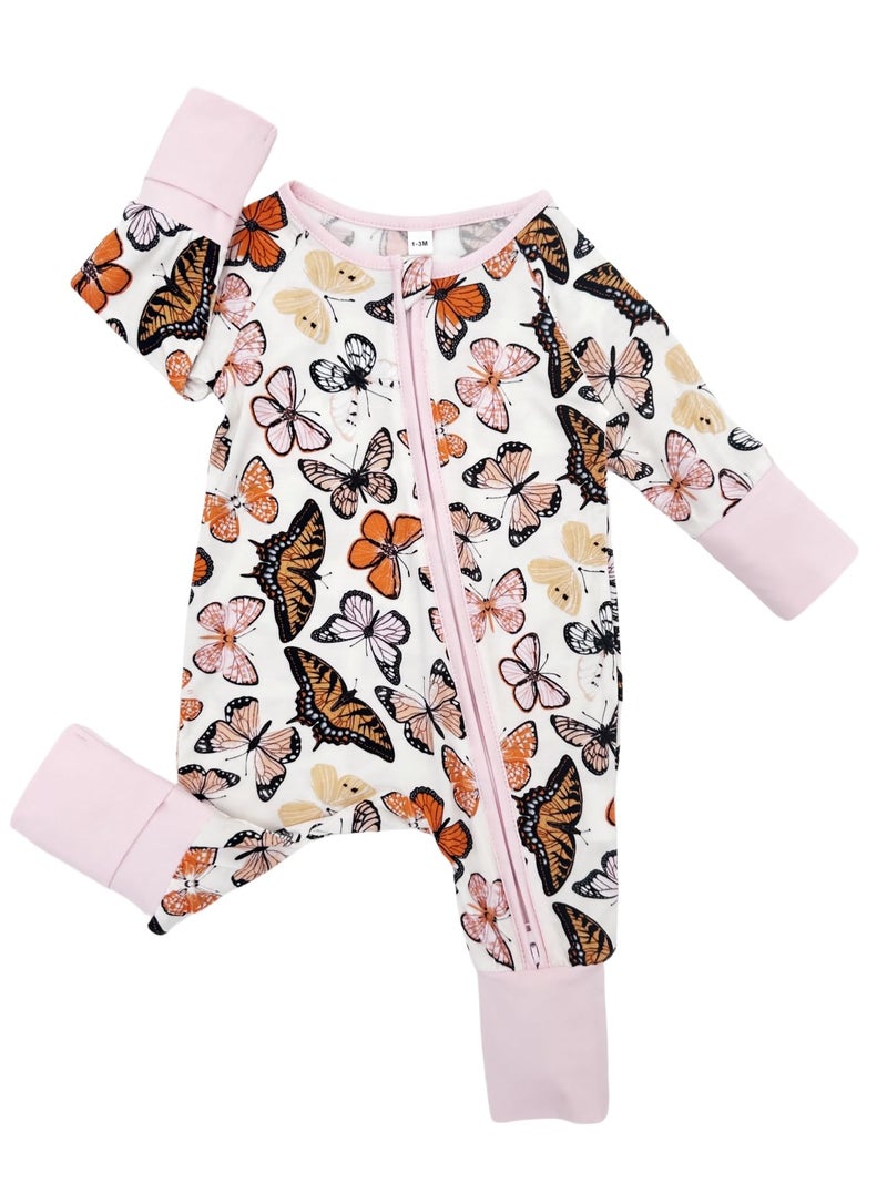 Bow Dream Infant Boys Girls Clothes Newborn Bamboo Rayon Baby girl Romper baby boy Bodysuit Jumpsuit Lavender Mama Butterfly 12-18 Months - Image 4