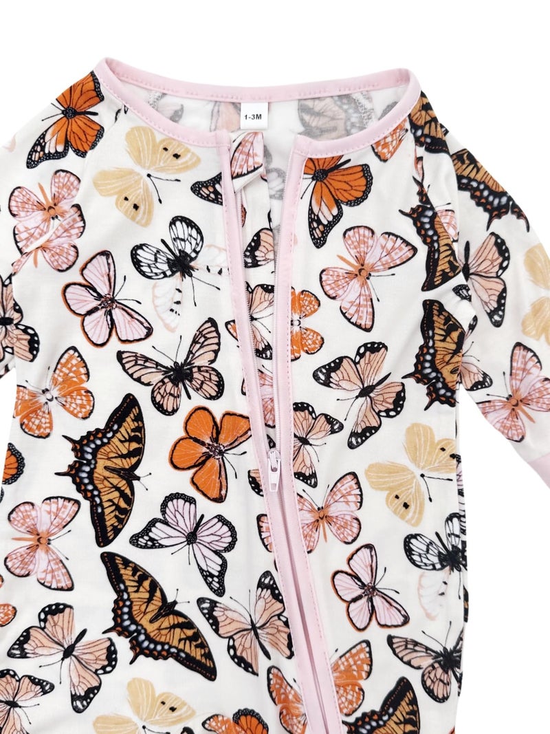 Bow Dream Infant Boys Girls Clothes Newborn Bamboo Rayon Baby girl Romper baby boy Bodysuit Jumpsuit Lavender Mama Butterfly 12-18 Months - Image 5