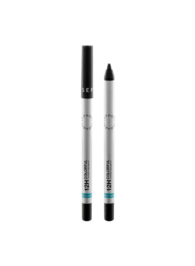 SEPHORA COLLECTION Sephora 12 Hour Contour Pencil Eyeliner 01 Black Lace - Image 1