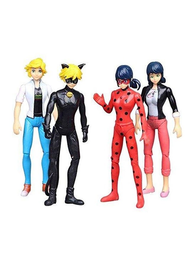 6-Piece Miraculous Ladybug Collectible Action Figure Model Toy For Kids, Miraculous Ladybird and Black Cat Time to Transform Marinette Doll - Image 2