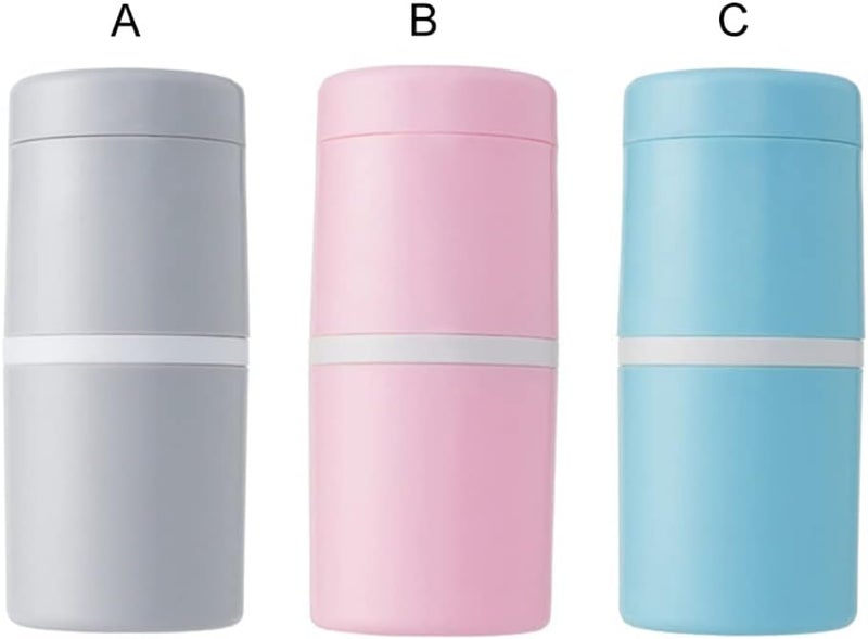 ويوبلز مجموعة أدوات استحمام محمولة ثمانية في واحد: كوب غسيل، موزع صابون، زجاجات مستحضرات تجميل، كوب فرشاة أسنان، مشط، سهل الحمل (أزرق) - Image 5