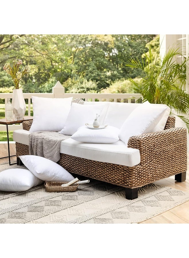Phantoscope Premium Outdoor Pillow Inserts  Pack of 2 Square Form Water Resistant Polyester Throw Pillows Couch Sham Cushion Stuffer 22 x 22 inches - Image 2