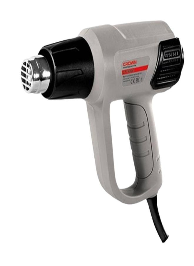 كراون - مسدس كراون تسخين سرعات 2000وات تردد الجهد الكهربائي 220-230 فولت CROWN CT19007 Heat Gun Kit 2000 W - Image 1