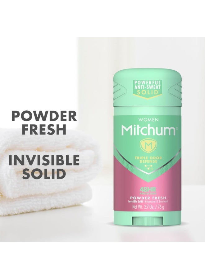 Mitchum Womenâ€™s Antiperspirant Deodorant Gel Stick, Powder Fresh Scent, 48HR Sweat & Odor Protection, Triple Odor Defense, Alcohol-Free, 3.4 oz (Pack of 2) - Image 2