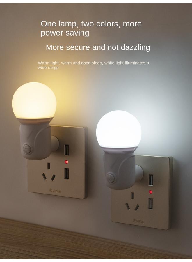 Bluejw LED Night Light Plug-in Bedroom Sleep Lamp Bedside Lamp Light Control Induction Lamp Baby Feeding Children Eye Protection Desk Lamp - Image 3