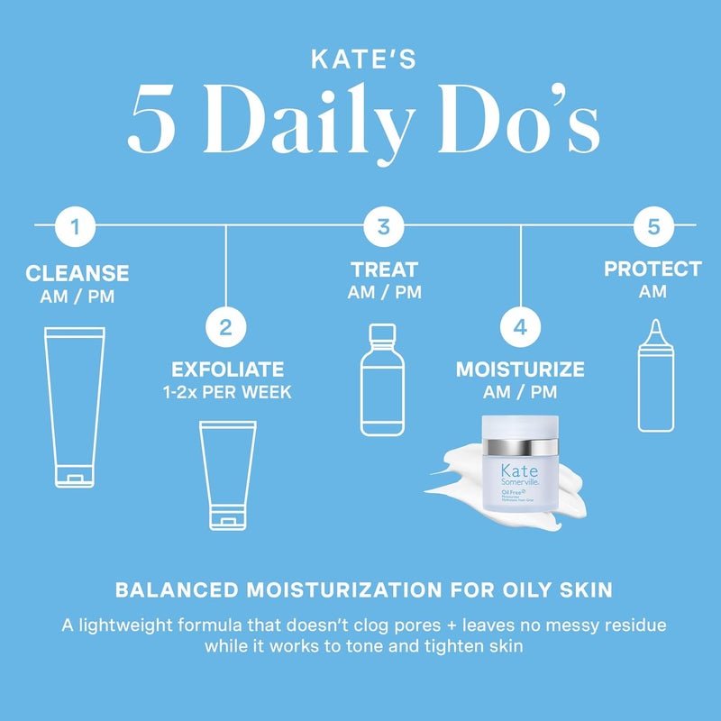 Kate Somerville Oil Free Moisturizer - Lightweight Hydrating Daily Cream for Oily Skin, 1.7 Fl Oz - Image 5
