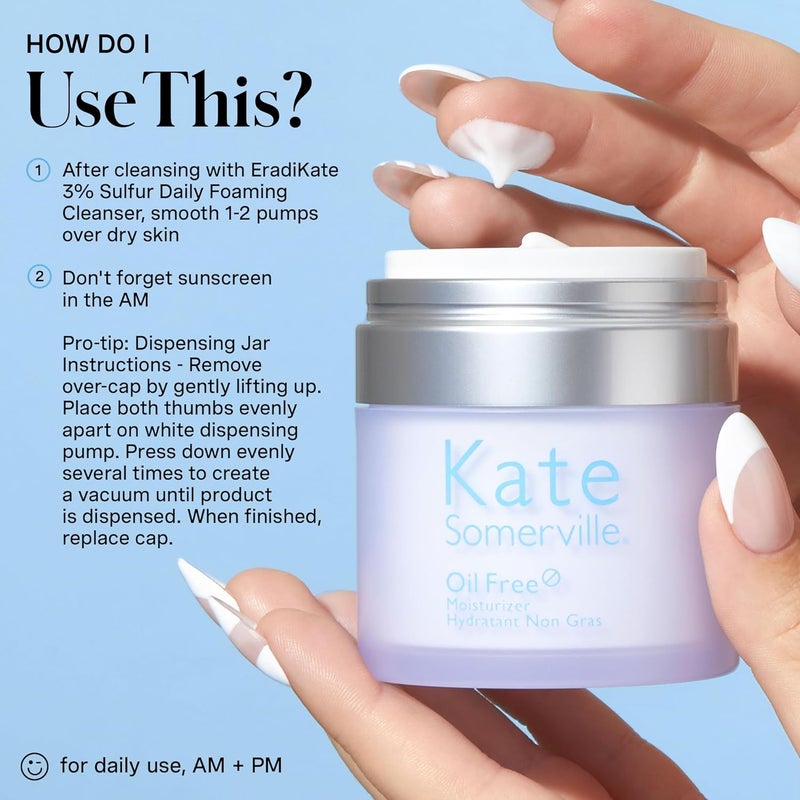 Kate Somerville Oil Free Moisturizer - Lightweight Hydrating Daily Cream for Oily Skin, 1.7 Fl Oz - Image 4