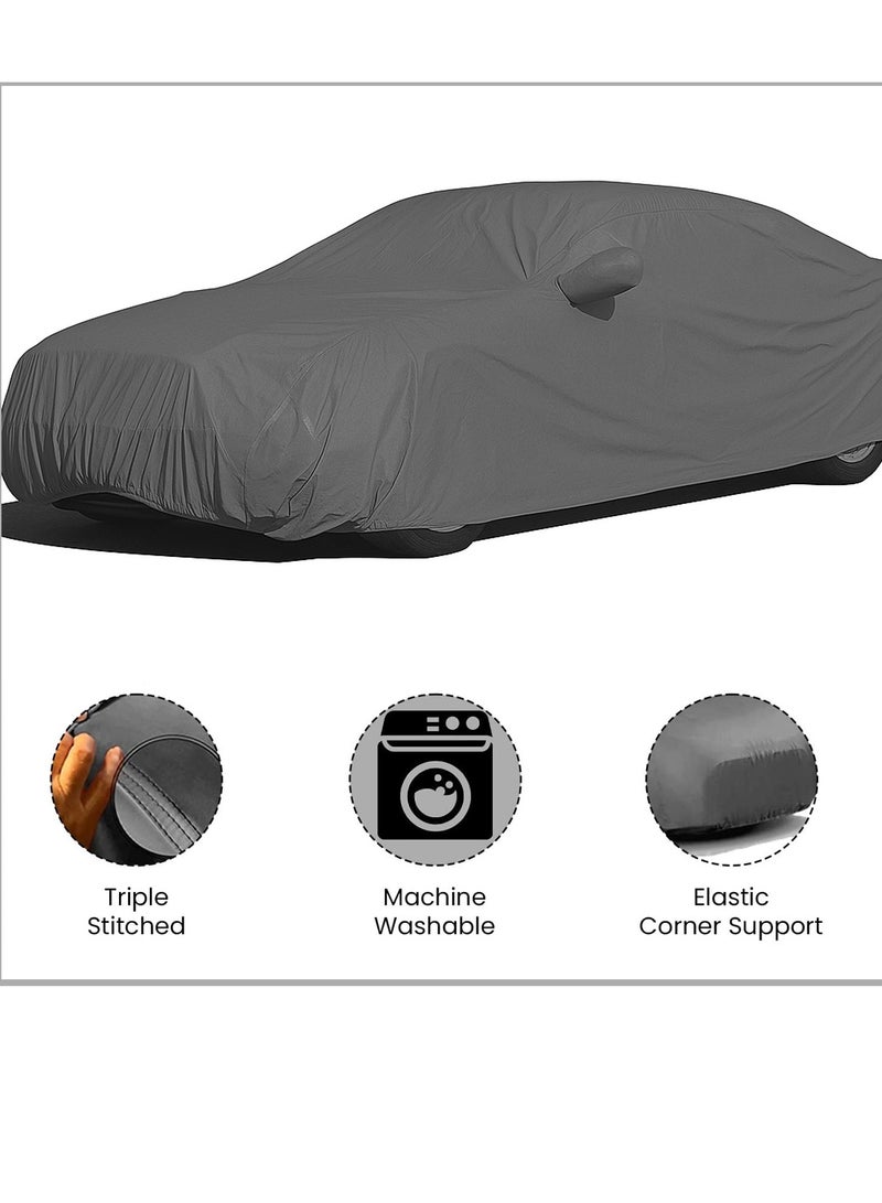 AGC Car Cover XL – Waterproof, UV & Heat Resistant, Dustproof, Snowproof, Rainproof, Scratch Resistant with Mirror Pockets, Elastic Corners, Triple Stitched, Machine Washable, All Weather Protection for Sedan & SUV - Image 2