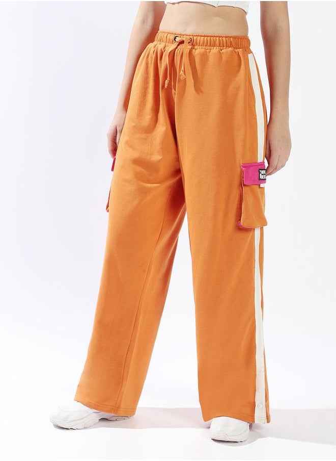Hubberholme Women Relaxed Fit Pure Cotton Cargos Tracks  - Image 3