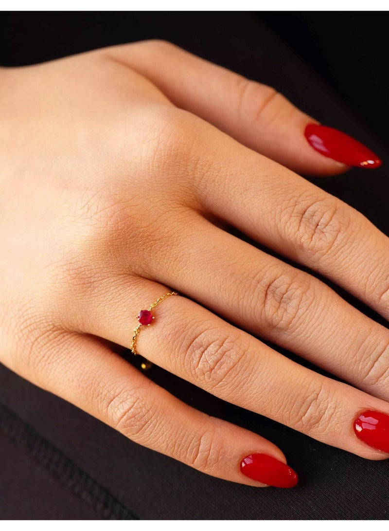 Ruby Art Gold 18K Pure Gold Women’s Ring - Premium Finish & Elegant Style - 0.86    Gram - Image 2