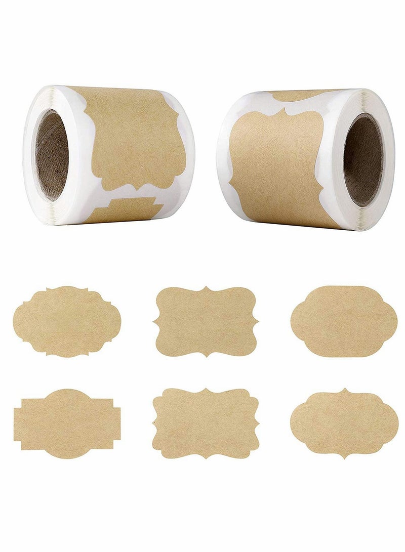 Zikra Gift Paper Labels Stickers, Jar Stickers Self-Adhesive Jar Labels Handmade Baking Sticker Gift Tags for Cosmetic Handmade Decoration Mason Jars Food Craft, 2 Roll - Image 1