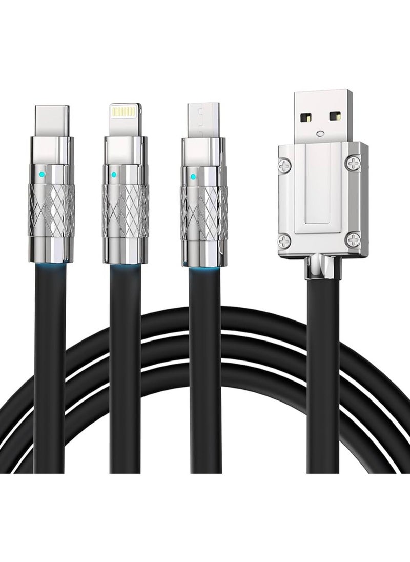 X-SCOOT - 3 in 1 Fast Charging 120W 6A Cable For Micro + Lightning + Type-C - Image 1