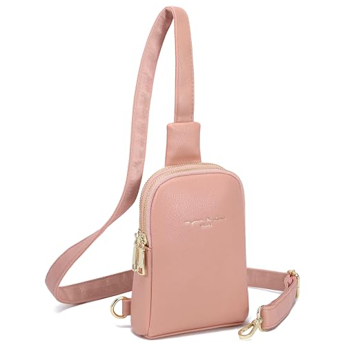 INICAT Anti Theft Crossbody Bags for Women Small Sling Bag Travel Essentials Fanny Packs Cross Body Purses Birthday Gifts(Pink) - Image 1