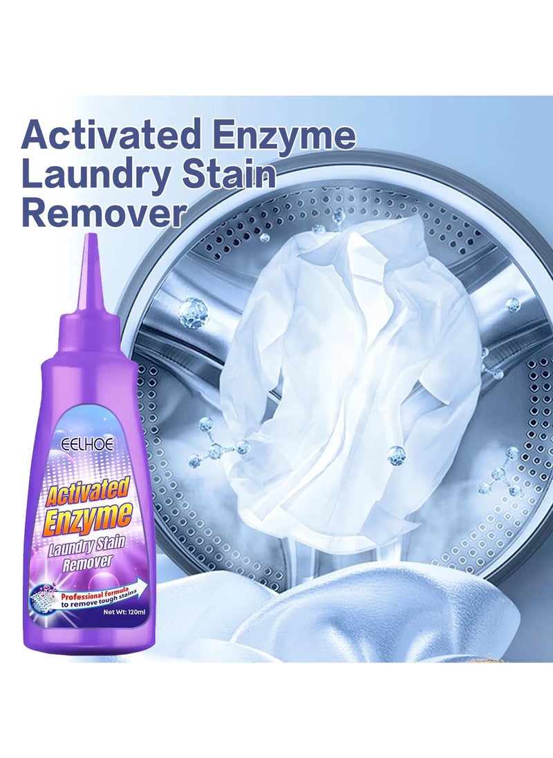 EELHOE Activated Enzyme Laundry Stain Remover, Enzyme Cleaner Clothing Stain Remover, Garment Stubborn Stain Cleaner Oil Remover, for Laundry Fast Stain Remover  - Image 1