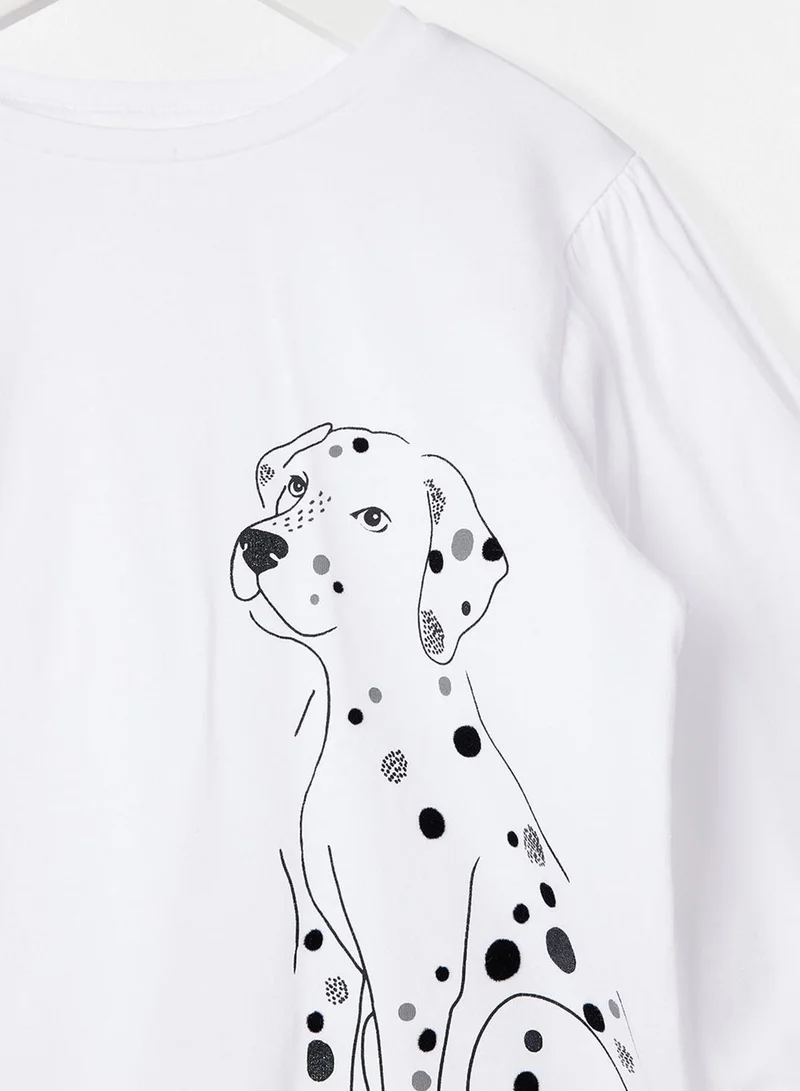 MANGO Kids Dalmatian Print T-Shirt