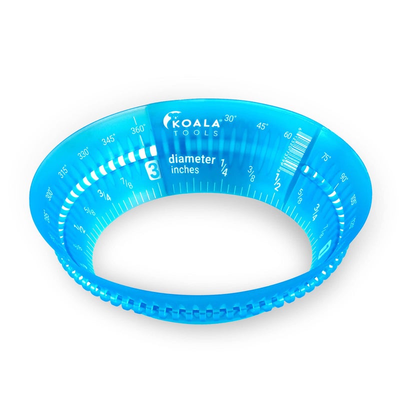Koala Tools Mini Ring Ruler for Circle Templates and Surfaces Circular Ruler with 1 to 35inch Adjustable Diameter Geometric Tool for Drawing Circles