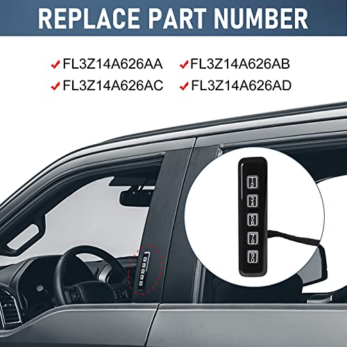 DICMIC Driver Side Keyless Entry Keypad Compatible with 2015-2020 Ford F150 2017-2020 Ford F250 F350 F450 F550 Super Duty Replace# FL3Z14A626AA, FL3Z14A626AB - Image 3