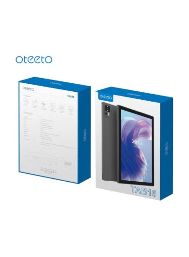 Oteeto TAB 16 Android 14 Tablet – 10.1" IPS LCD, Octa-Core 2.0GHz, 12GB RAM, 512GB Storage, 4G – 6000mAh Battery – 13MP + 8MP Cameras – Includes Keyboard & Touch Pen – Slim Gray Design - Image 3