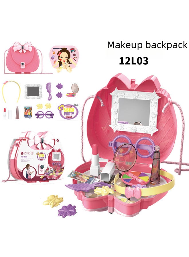 Children's Simulation Play House Makeup Accessories Candy Medical Tools Play House Shoulder Bag Gift Toys Four Colors-Color:12L08 Doctor 0.25kg - Image 3