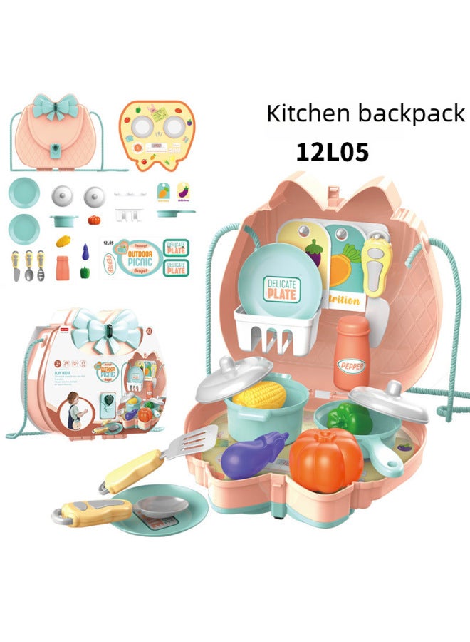 Children's Simulation Play House Makeup Accessories Candy Medical Tools Play House Shoulder Bag Gift Toys Four Colors-Color:12L08 Doctor 0.25kg - Image 4