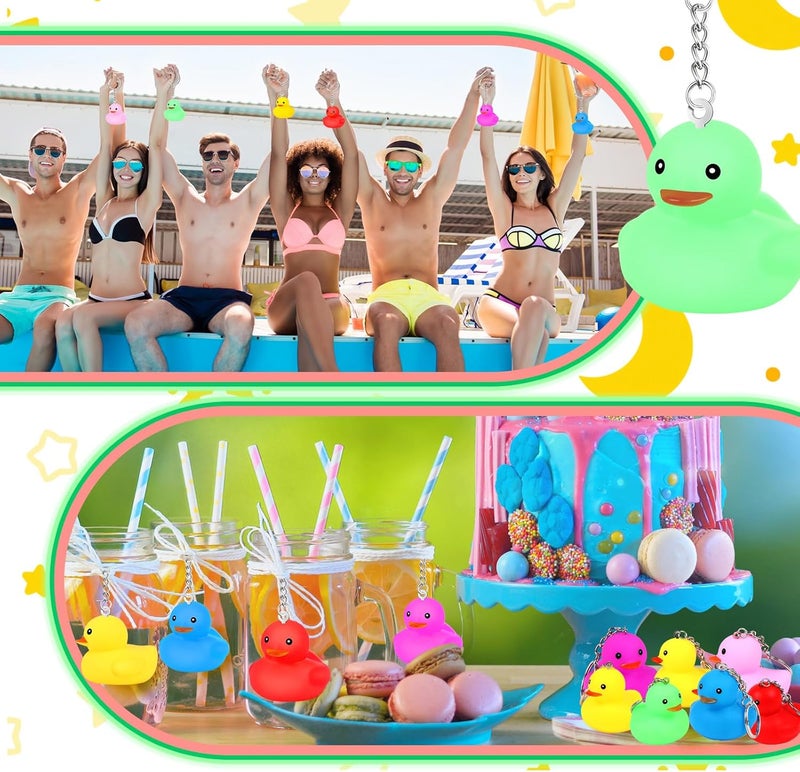 DEEKIN Rubber Duck Keychain - Cute Tiny Duck Party Favors (72 Pcs) - Image 4