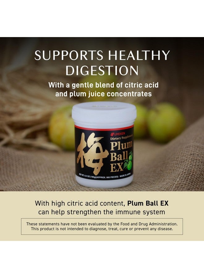 Umeken Plum Ball EX, Concentrated Extract with Antioxidants, Citric Acid and Mumefural, Daily Supplement, Japanese Green Plum Extract, 3 Month Supply, 6.4oz, 180g Bottle, Pack of 1 - Image 3