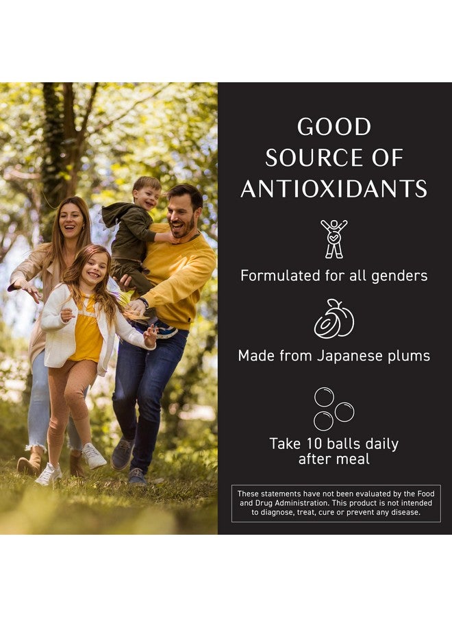 Umeken Plum Ball EX, Concentrated Extract with Antioxidants, Citric Acid and Mumefural, Daily Supplement, Japanese Green Plum Extract, 3 Month Supply, 6.4oz, 180g Bottle, Pack of 1 - Image 4