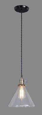 B&P Lamp® Clear Glass Deep Cone Shade with 7 Inch Bottom Diameter and 2 1/4 Inch Lipped Top Fitter - Image 4