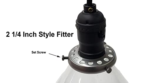 B&P Lamp® Clear Glass Deep Cone Shade with 7 Inch Bottom Diameter and 2 1/4 Inch Lipped Top Fitter - Image 5