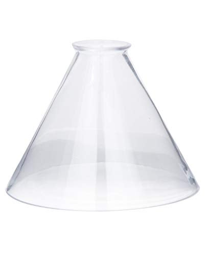 B&P Lamp® Clear Glass Deep Cone Shade with 7 Inch Bottom Diameter and 2 1/4 Inch Lipped Top Fitter - Image 2