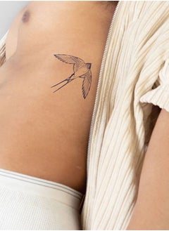 inkbox Inkbox Temporary Tattoos, Semi-Permanent Tattoo, One Premium Easy Long Lasting, Water-Resistant Temp Tattoo with For Now Ink - Lasts 1-2 Weeks, Hirundo, 4 x 4 in  - Image 2