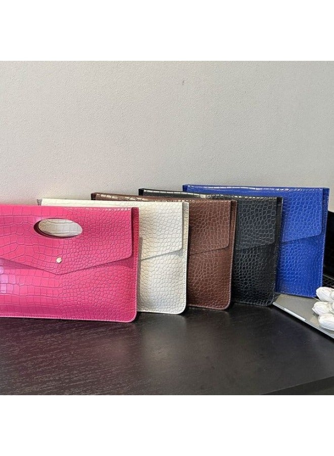 Retro Fashion Clutch Simple Tote Bag Korean Style 2024 Summer Casual Large Capacity Trendy Envelope Bag-Color:Pink  - Image 3